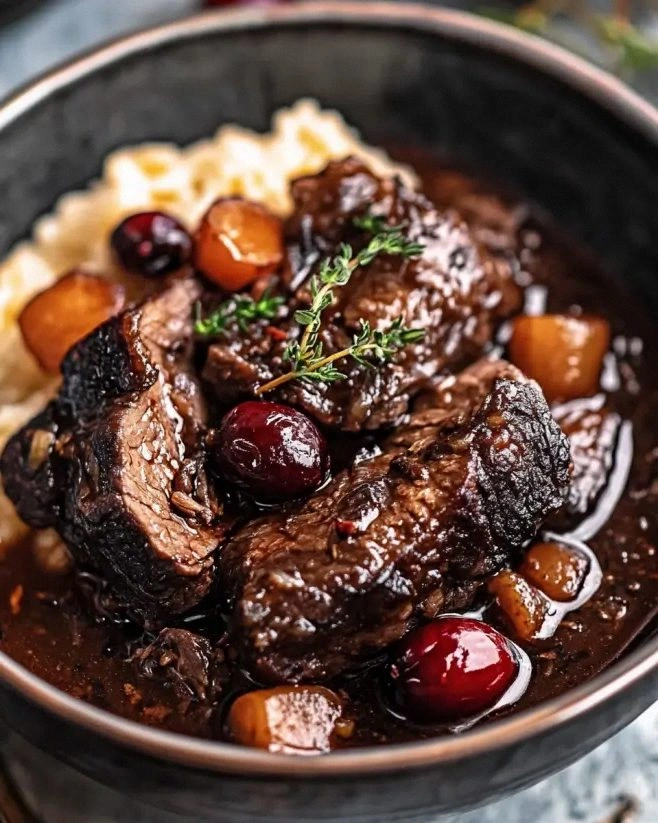 Balsamic Cranberry Braised Beef: A Flavorful Delight!