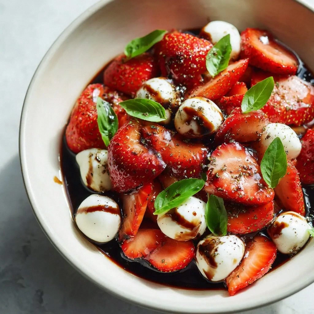 Balsamic Strawberry Caprese Sa