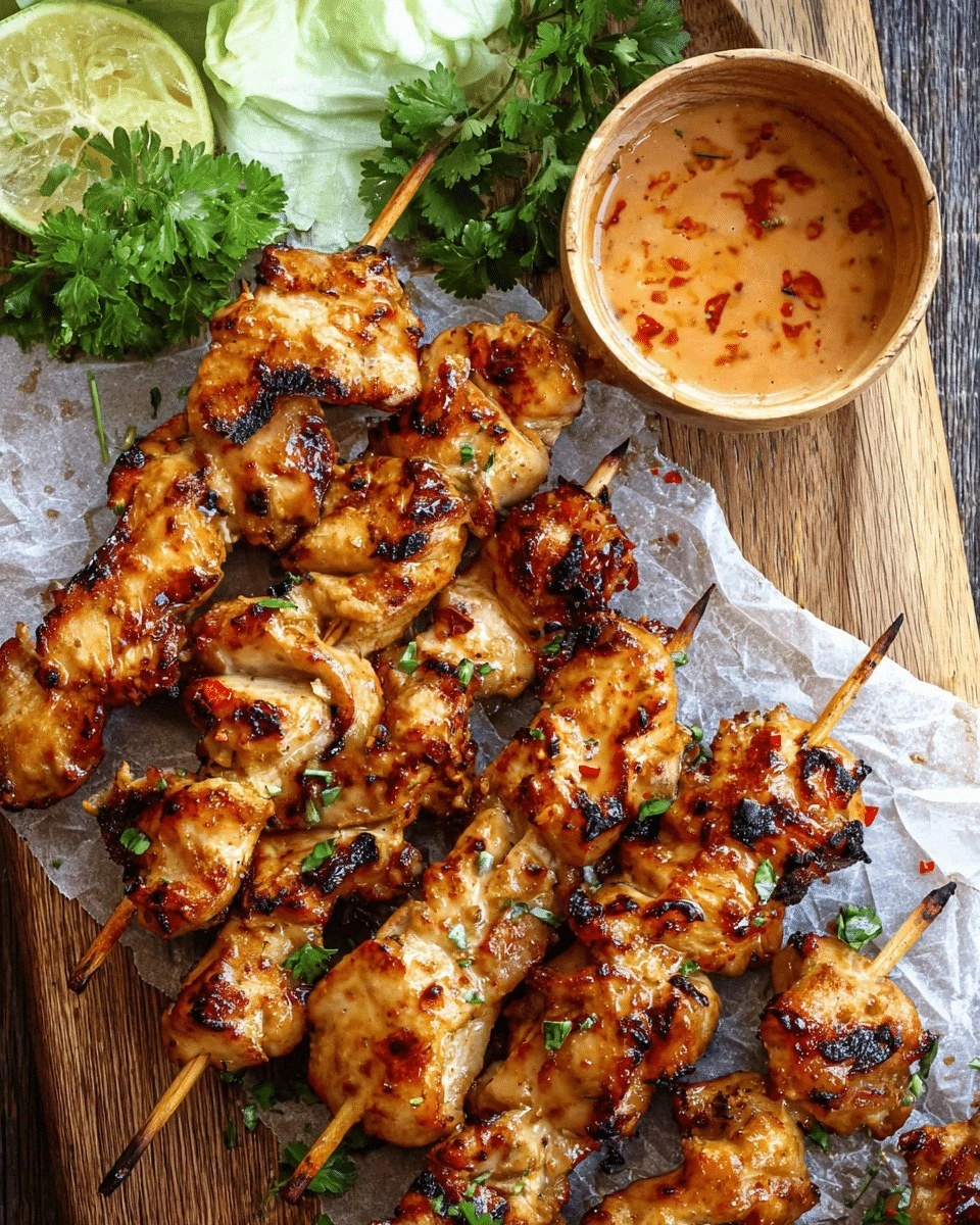 Bang Bang Chicken Skewers
