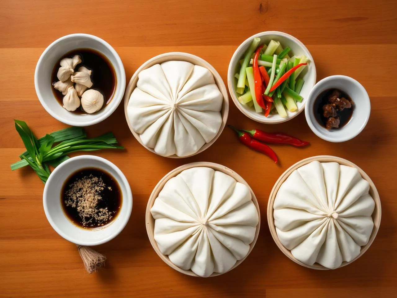 Ingredients for Baozi Steamed Buns
