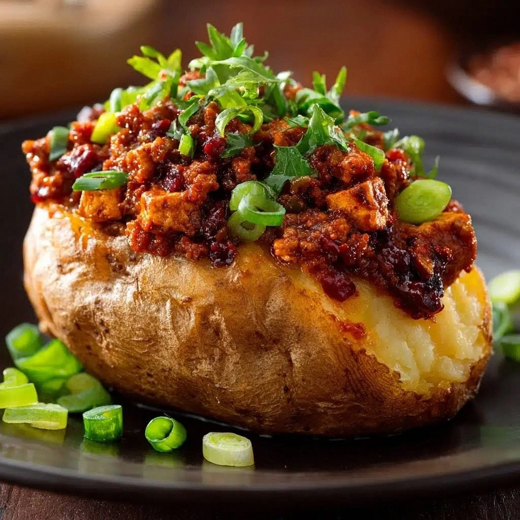 Barbecue Tempeh Stuffed Potato