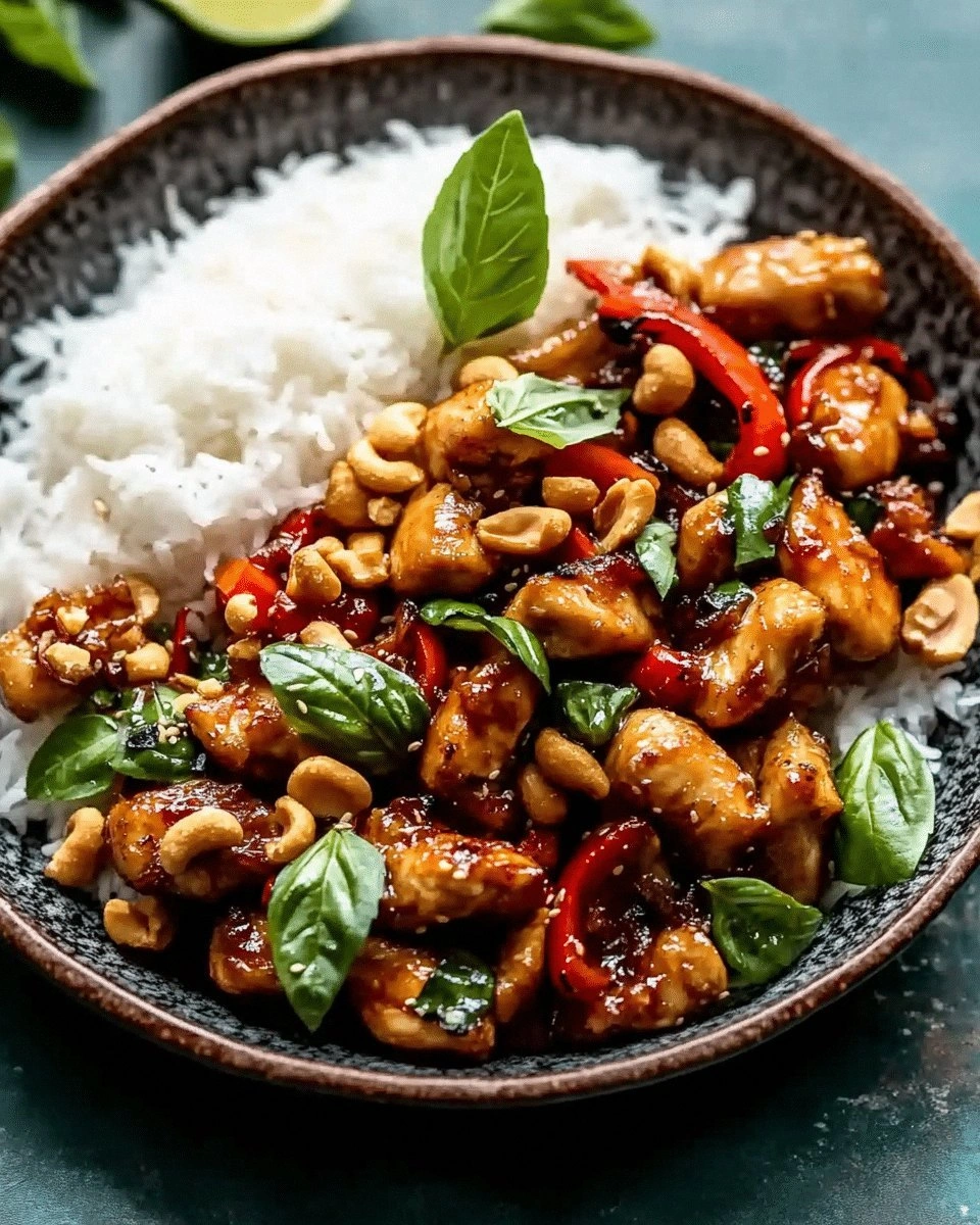 Basil Sesame Cashew Chicken wi