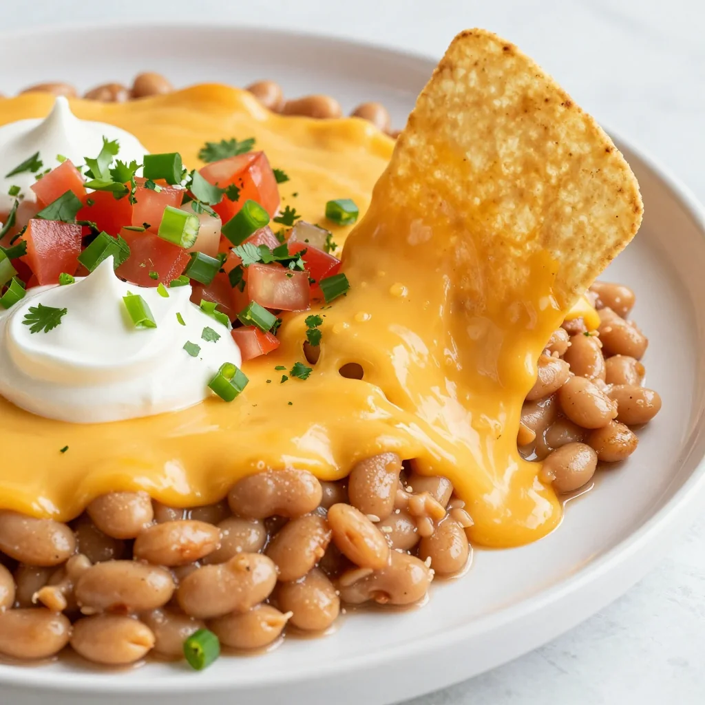New Year's Day Lucky Seven Layer Bean Dip With Cheese And Salsa