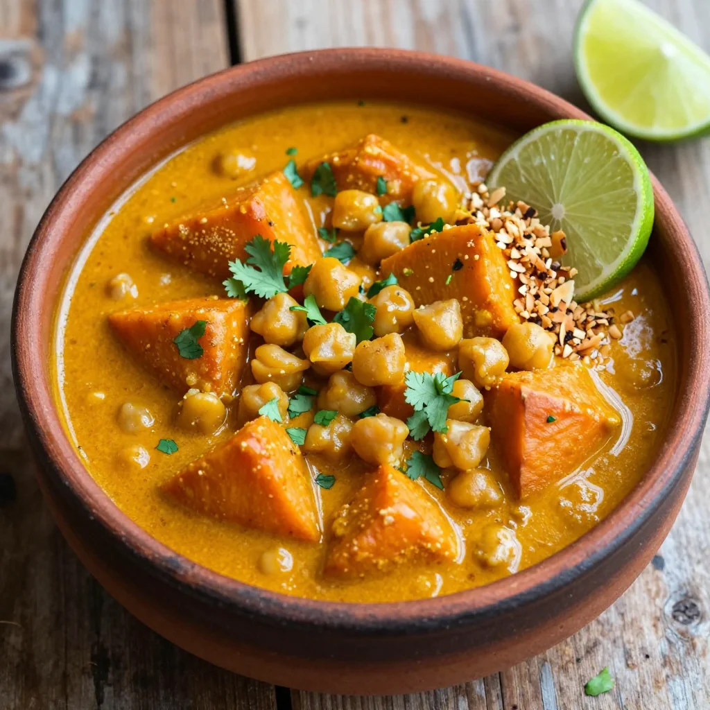 Healthy Sweet Potato and Chickpea Curry for Reset