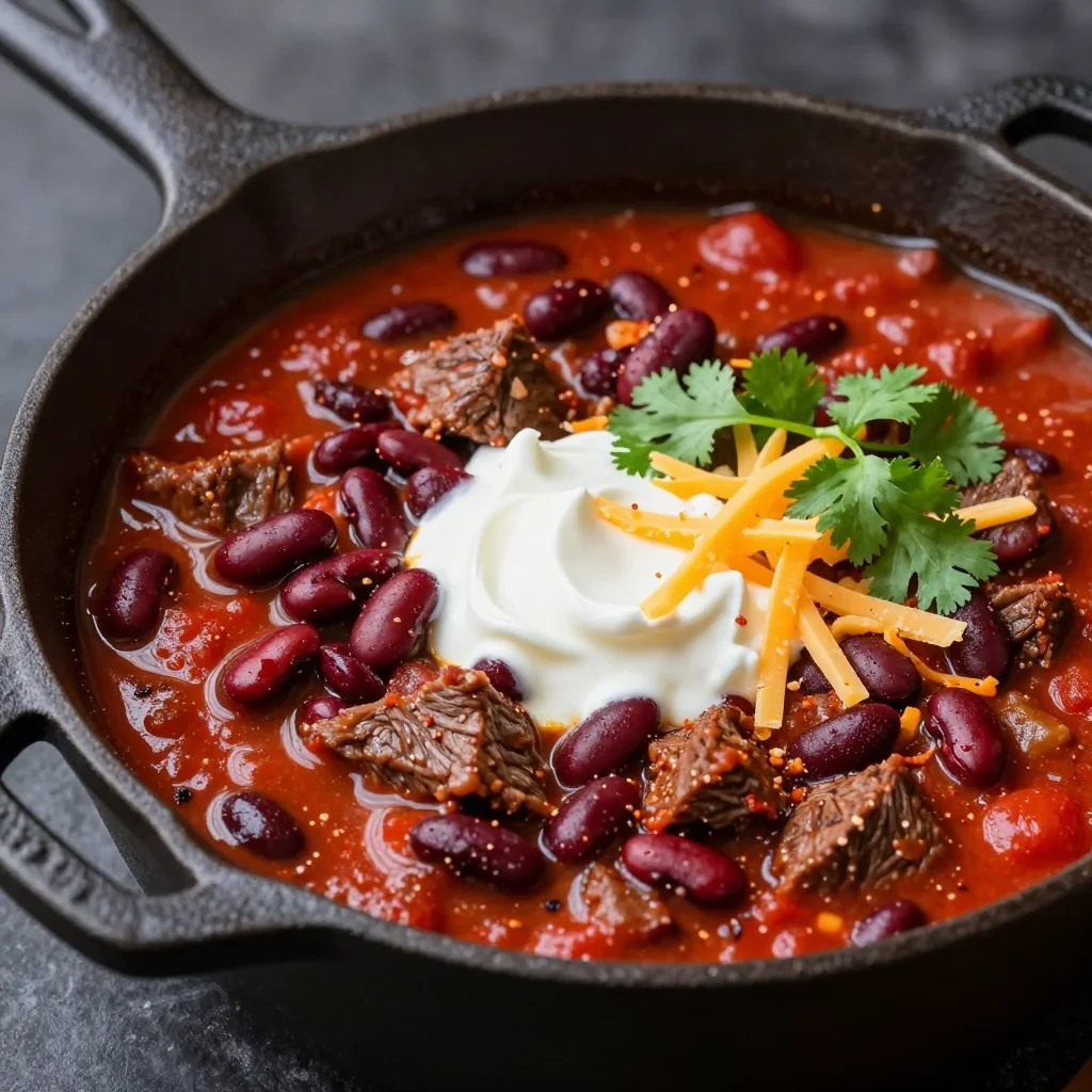 Easy One-Pot Beef and Bean Chili for Dinner