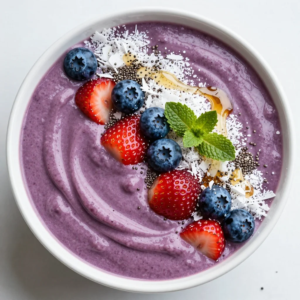 Winter Glow Smoothie Bowl Topped With Coconut And Berries