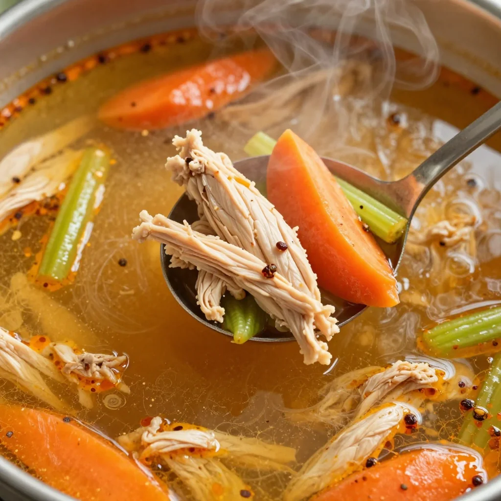Spicy High Protein Chicken Soup That Clears Your Sinuses