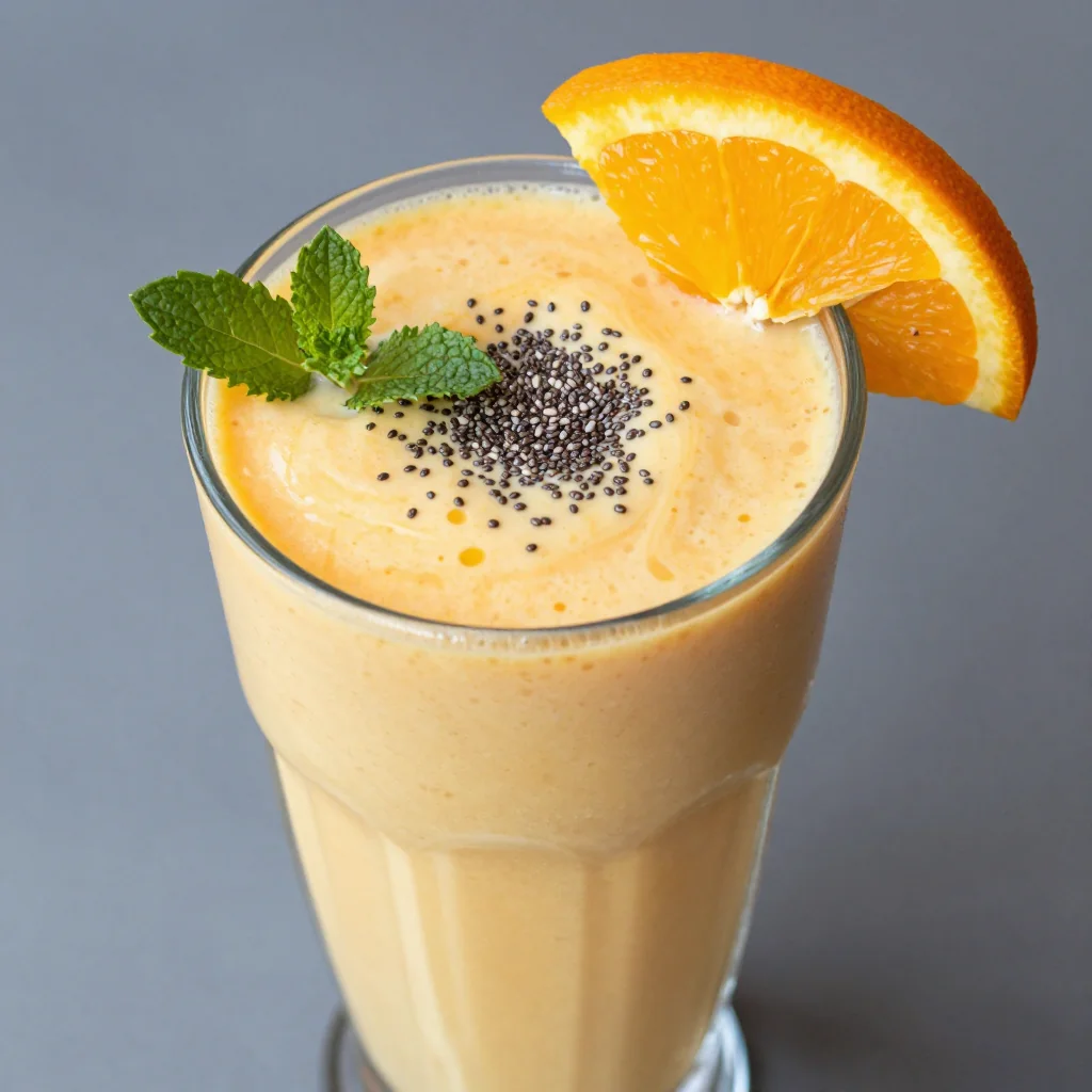 Winter Immunity Booster Smoothie with Orange and Ginger