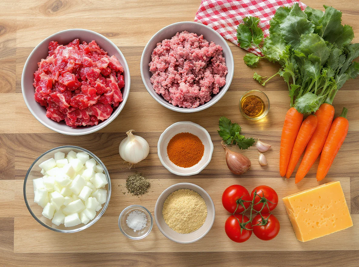 Ingredients for BBQ Bacon Burgers