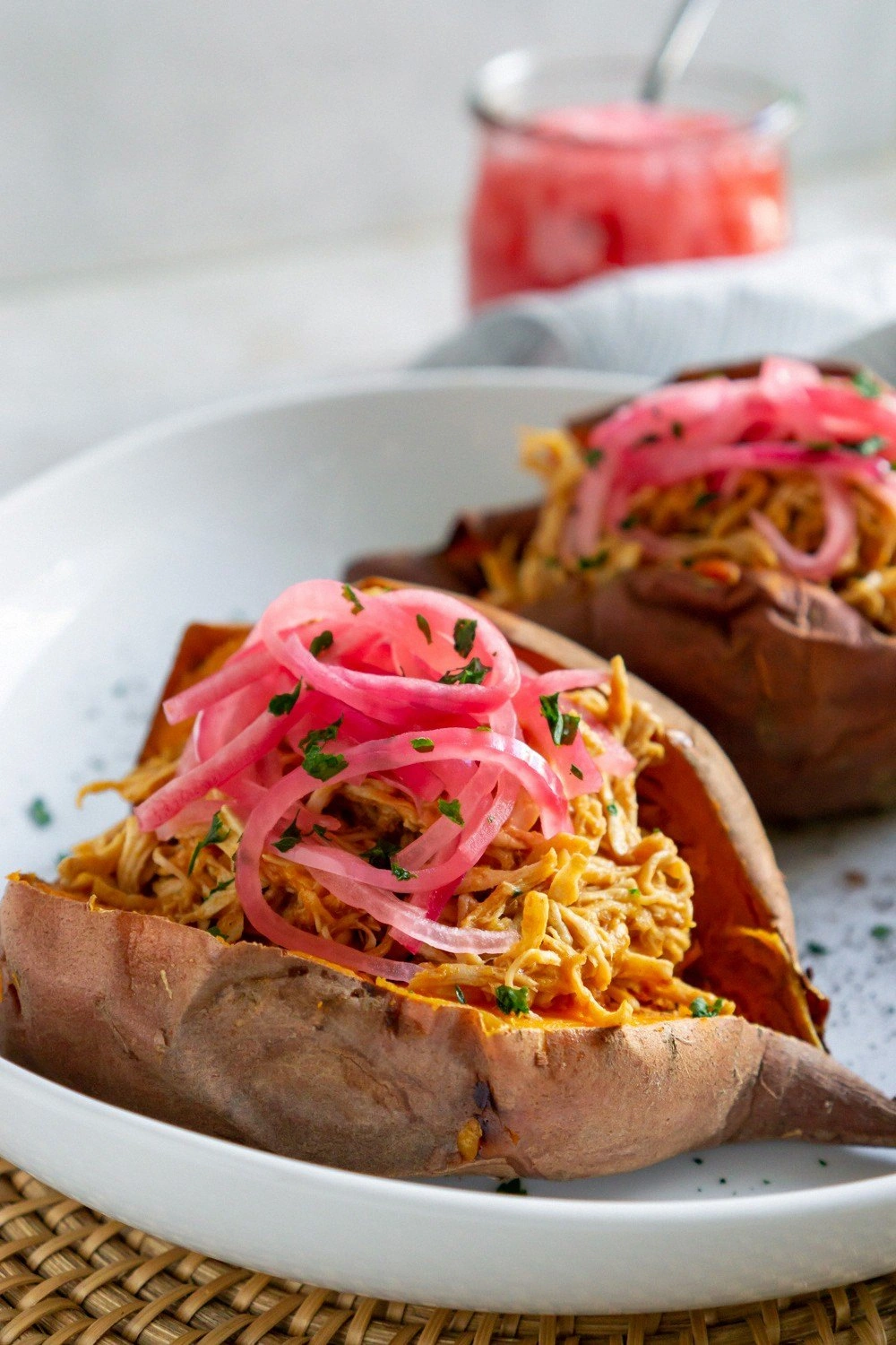 BBQ Chicken Baked Sweet Potato