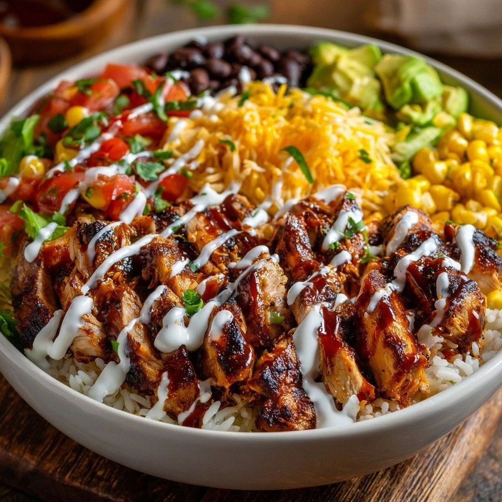 BBQ Chicken Bowl with Ranch Dr