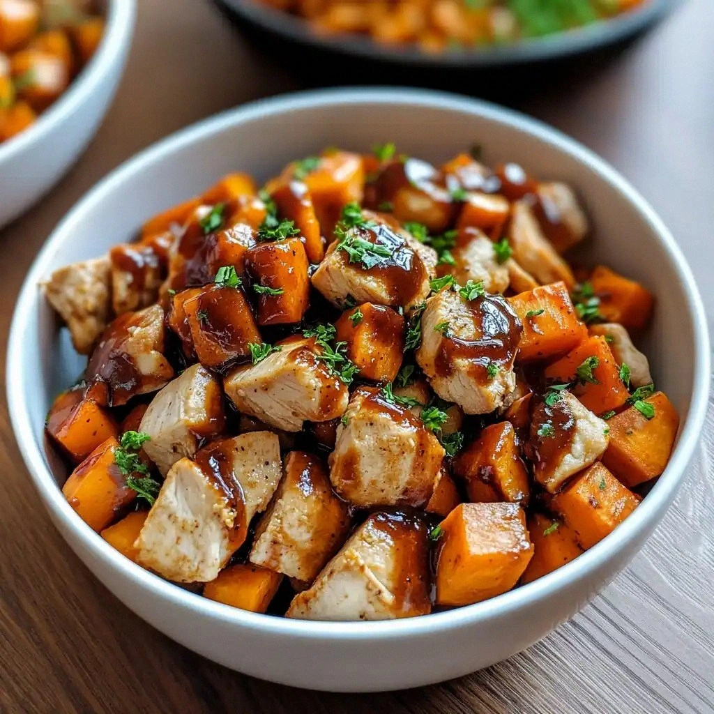 BBQ Chicken Sweet Potato Bowl:
