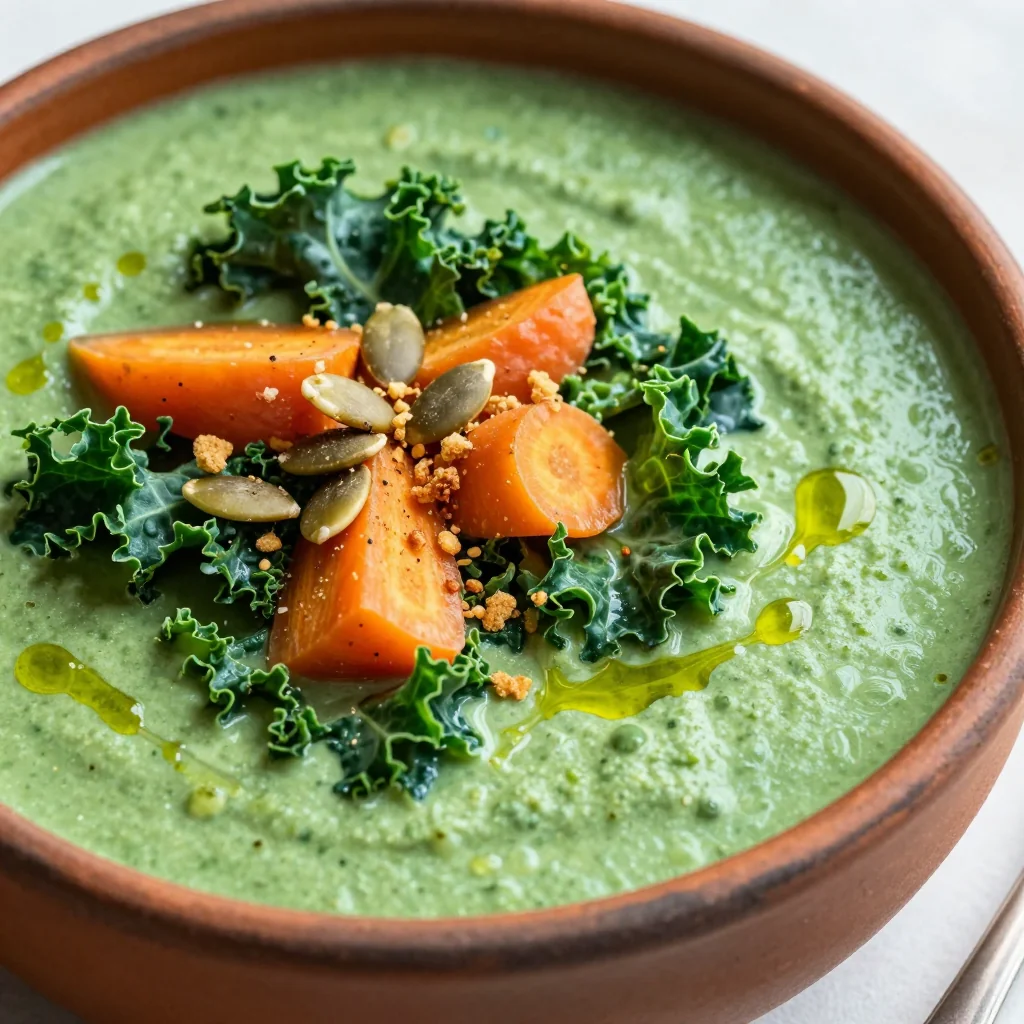 nutritionpacked kale and carrot soup for family meal prep