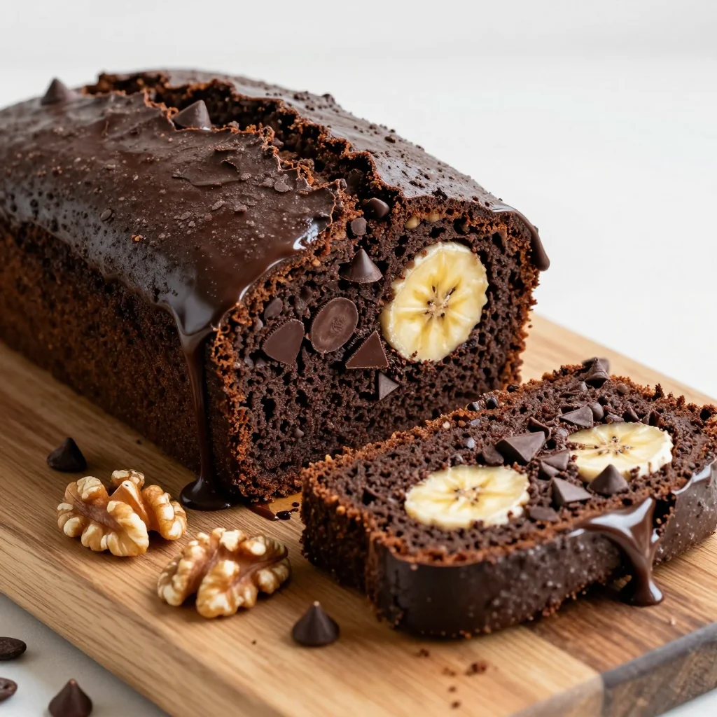 Double Chocolate Banana Bread from Old Pantry Fruit