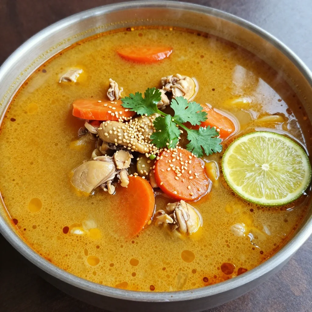 Clean Eating Spicy Ginger and Turmeric Soup