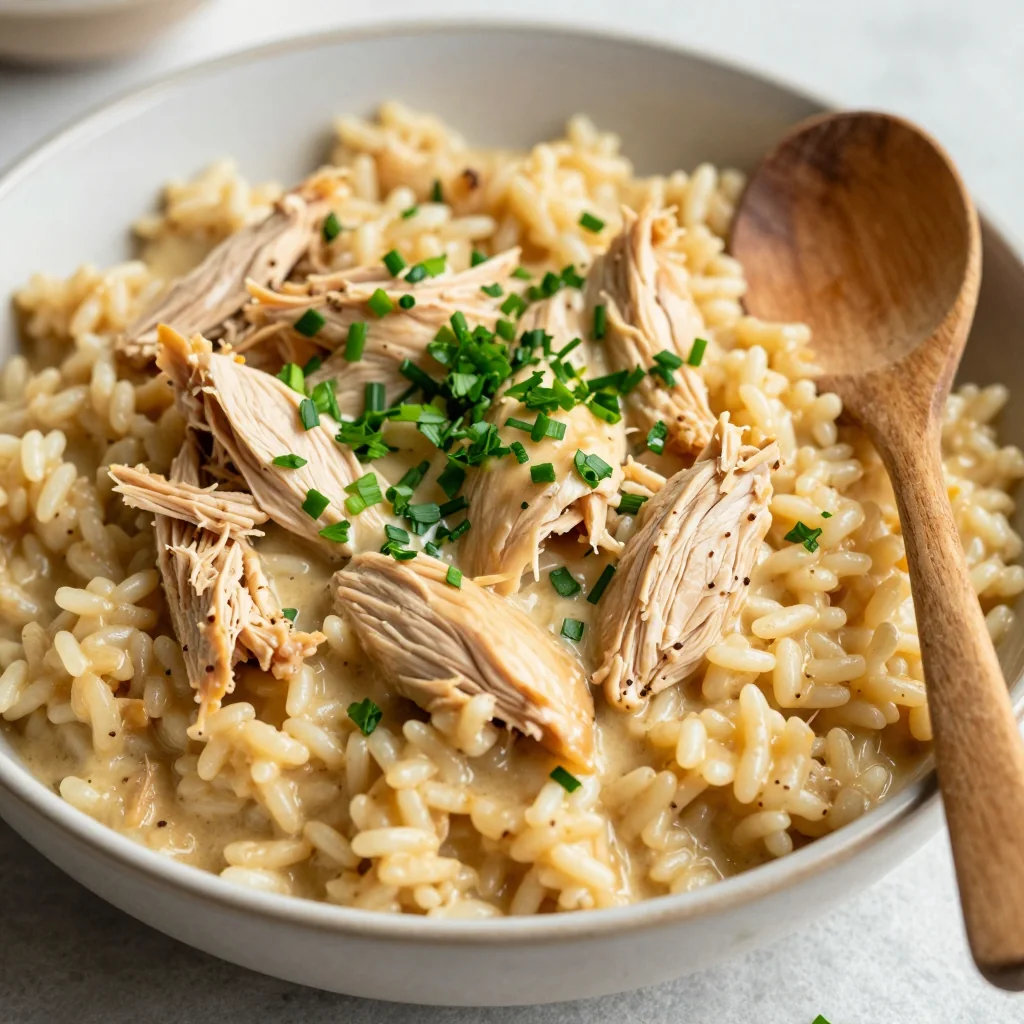 Slow Cooker Creamy Chicken and Rice for Comfort