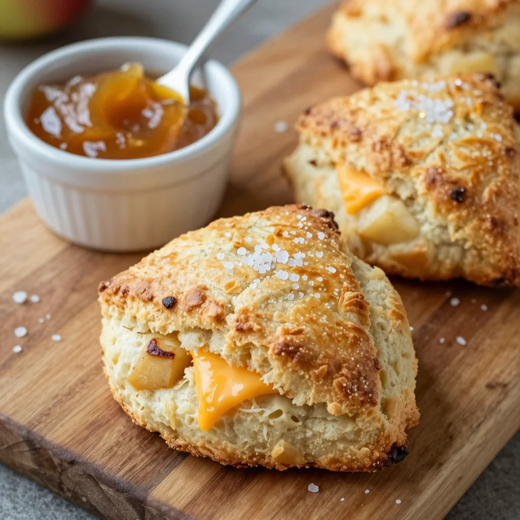 Warm Apple and Cheddar Scones for a Savory Treat