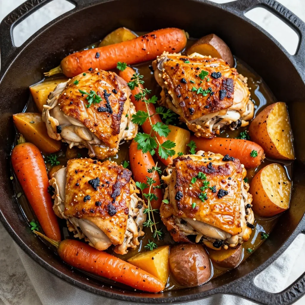meal prep friendly one pot chicken and root vegetable casserole
