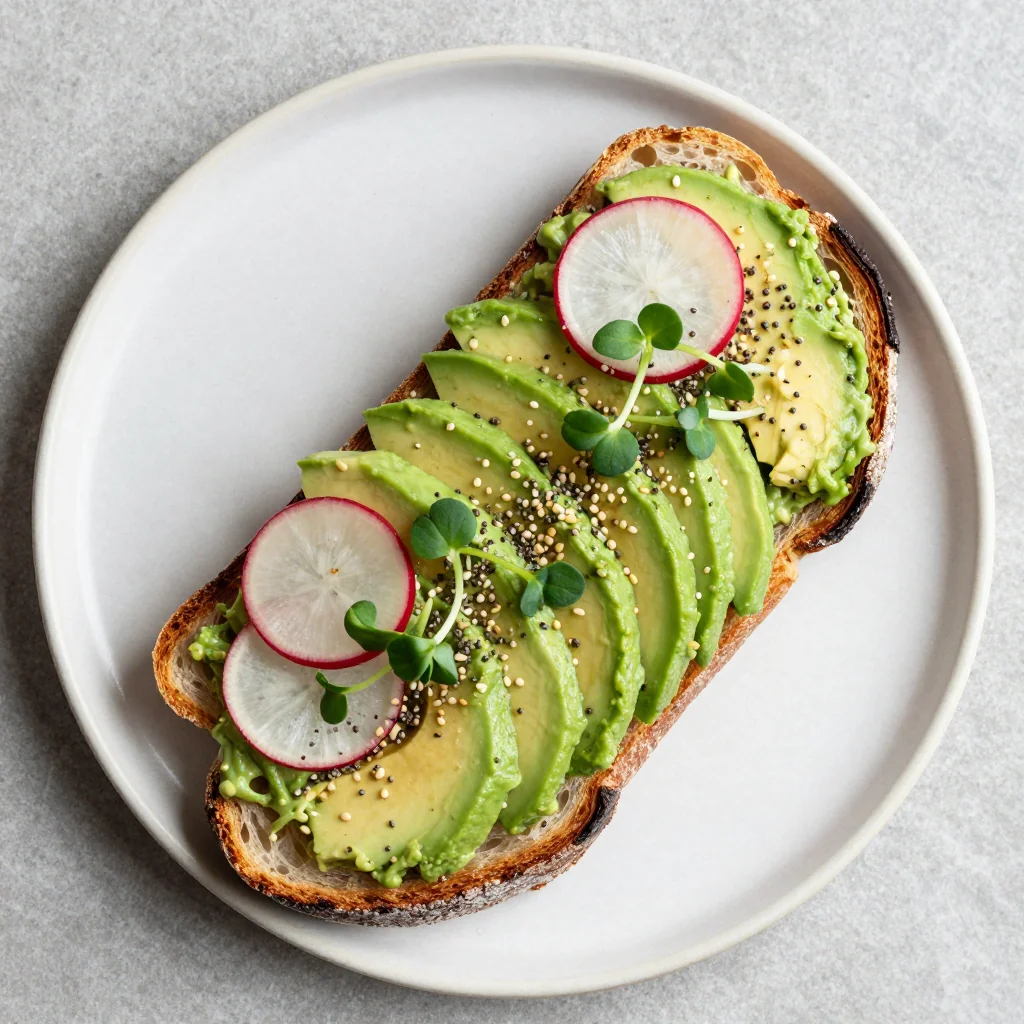 New Year's Day Avocado Toast with Radishes and Seeds