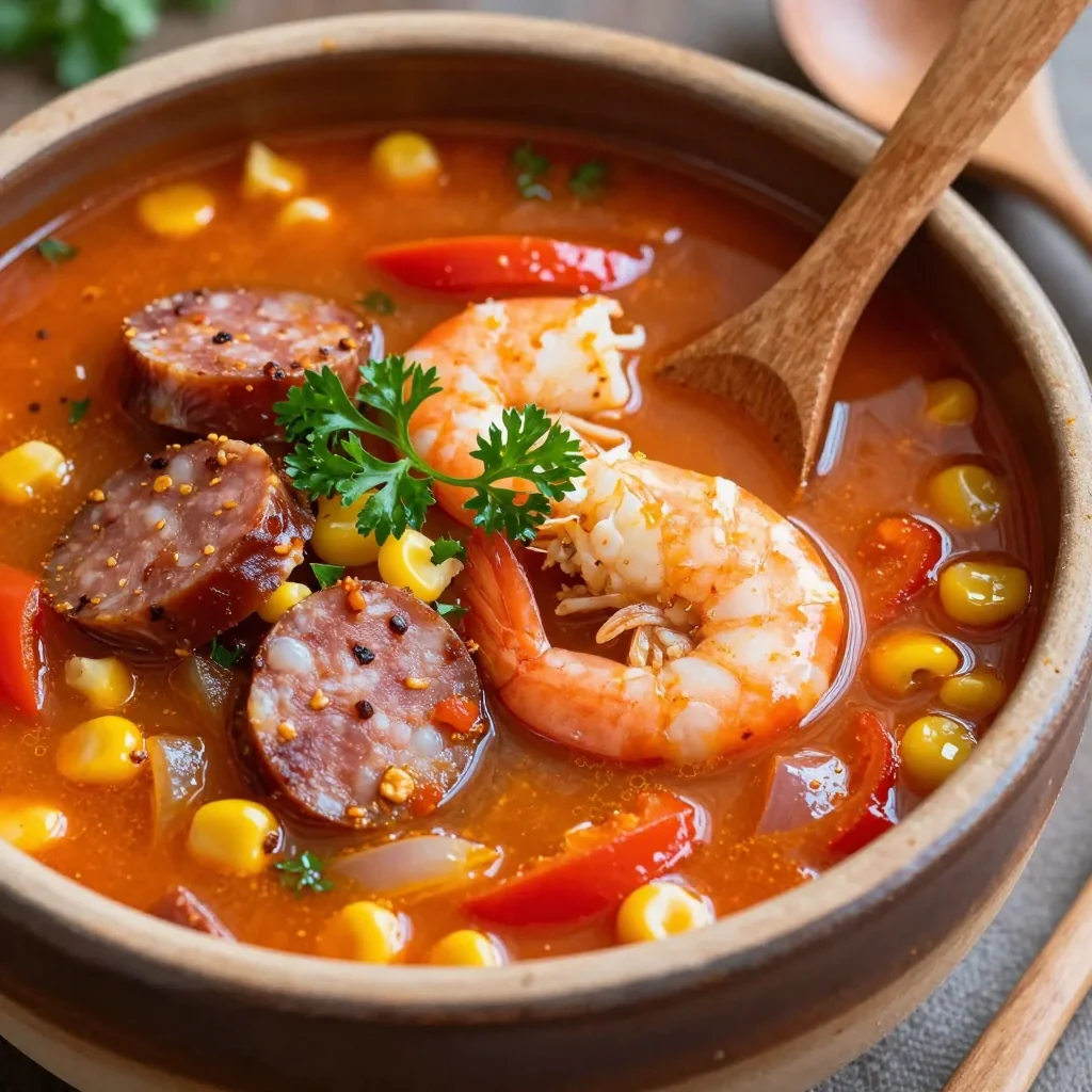 Martin Luther King Day Shrimp and Sausage Soup