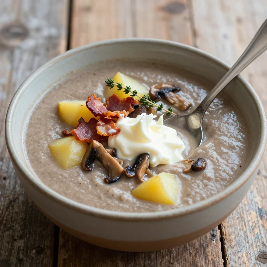 Cozy Potato and Mushroom Soup for NFL Sundays