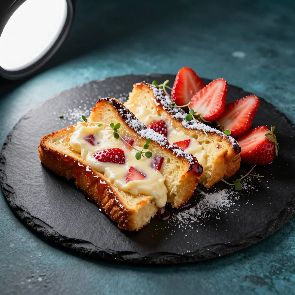 Strawberry Cheesecake Stuffed French Toast