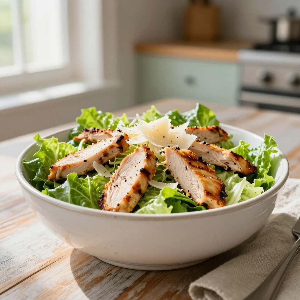 Chicken Caesar Salad with Homemade Caesar Dressing
