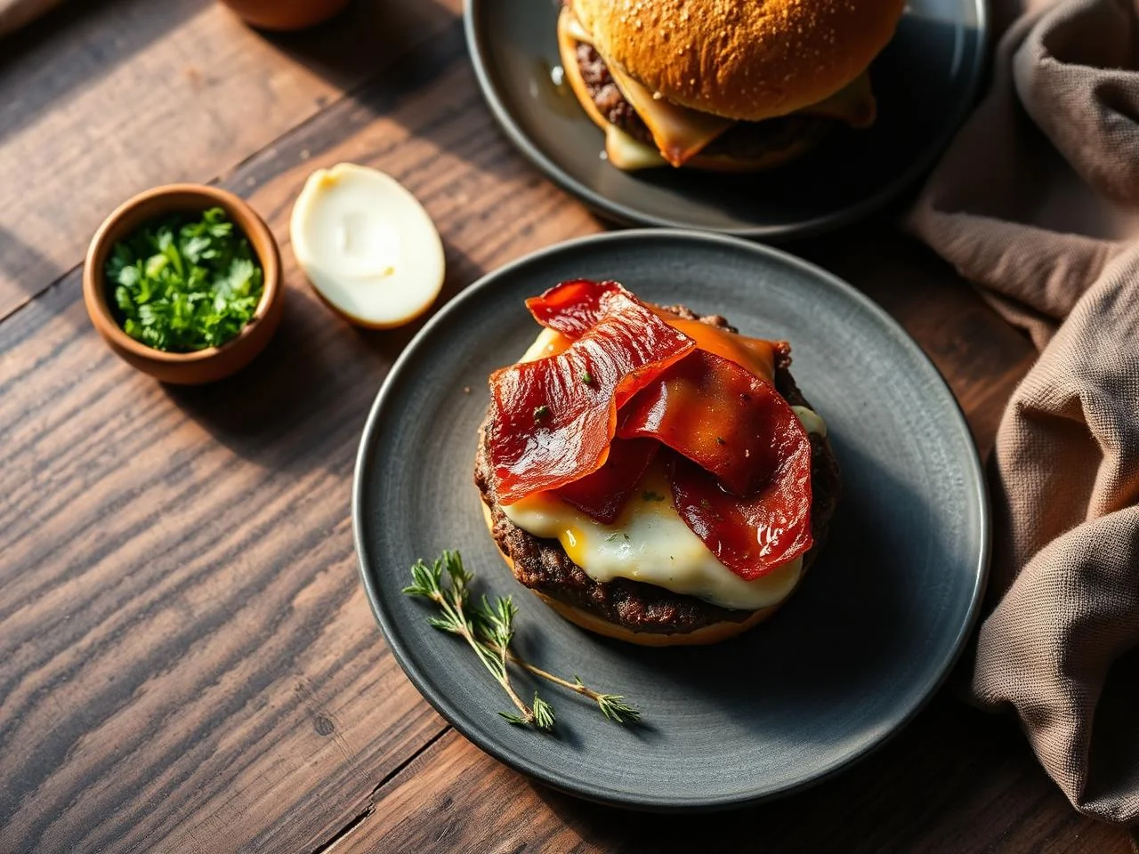 Beef And Bacon Burgers