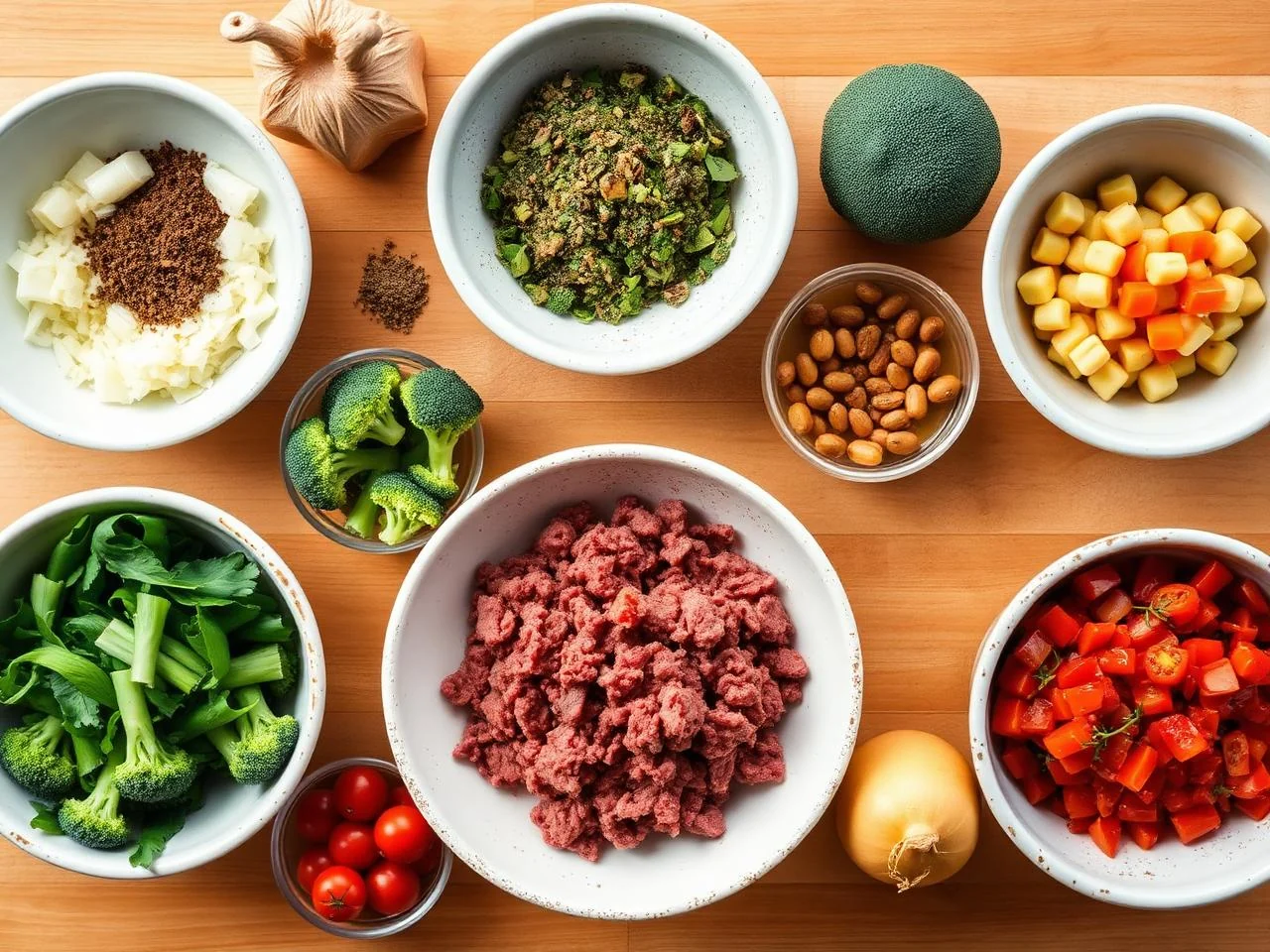 Ingredients for Beef And Broccoli Bake