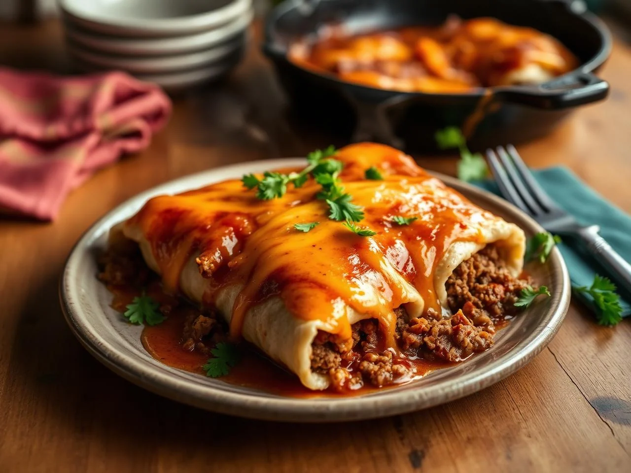 Beef And Cheese Chimichangas