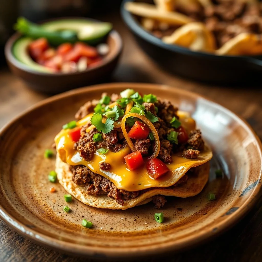 Beef And Cheese Tostadas