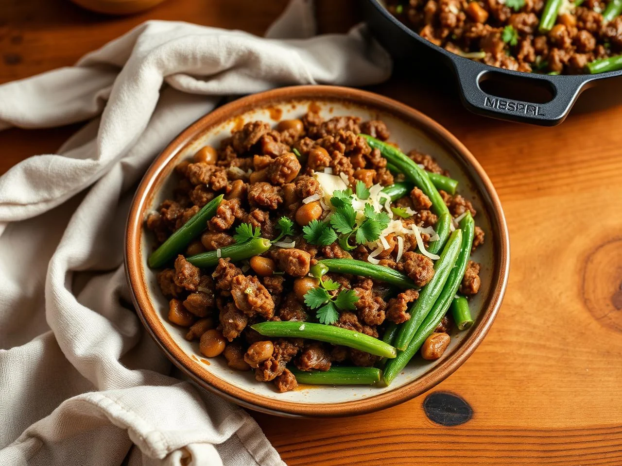 Beef And Green Bean Skillet
