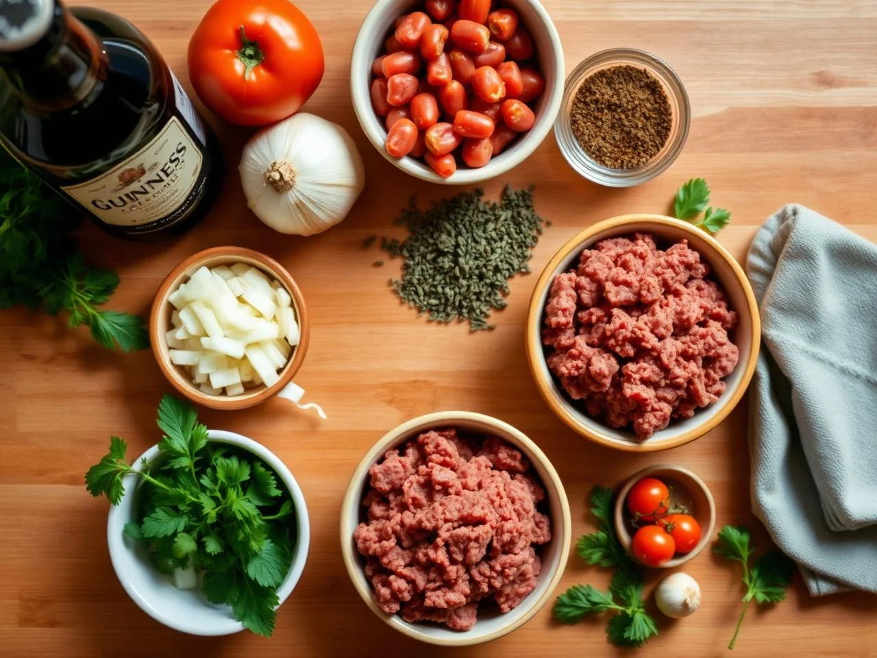 Ingredients for Beef And Guinness Stew