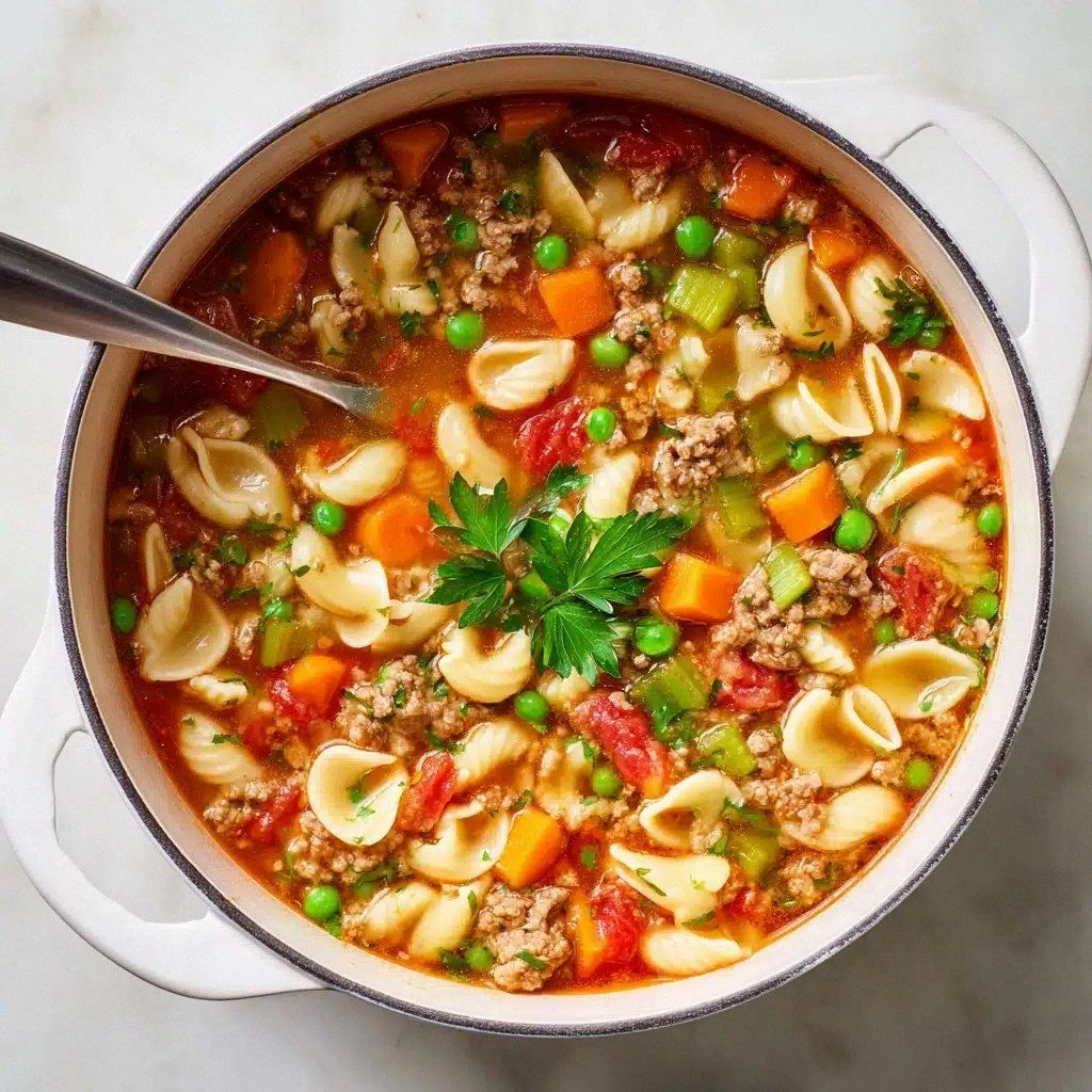 Beef and Macaroni Soup Recipe