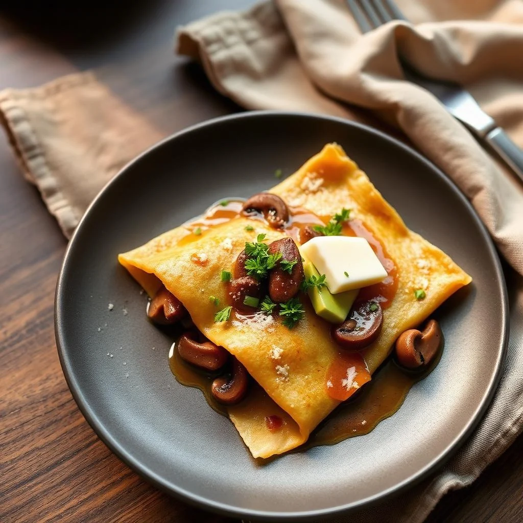 Beef And Mushroom Crepes