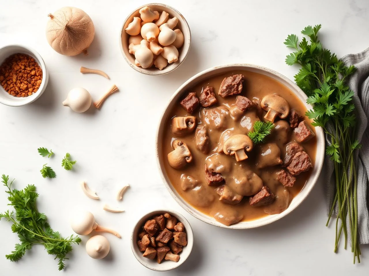 Ingredients for Beef And Mushroom Gravy