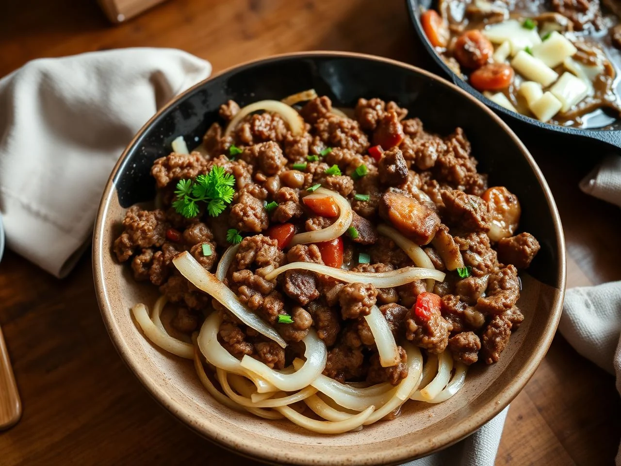 Beef And Onion Skillet