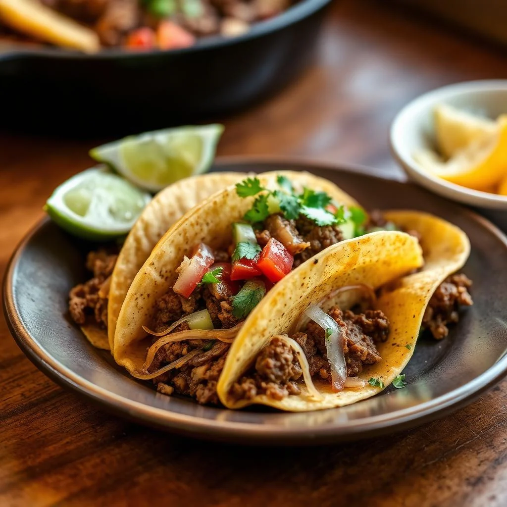 Beef And Onion Tacos