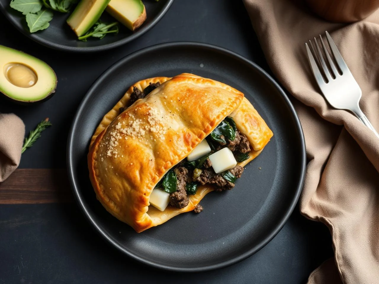 Beef And Spinach Calzone