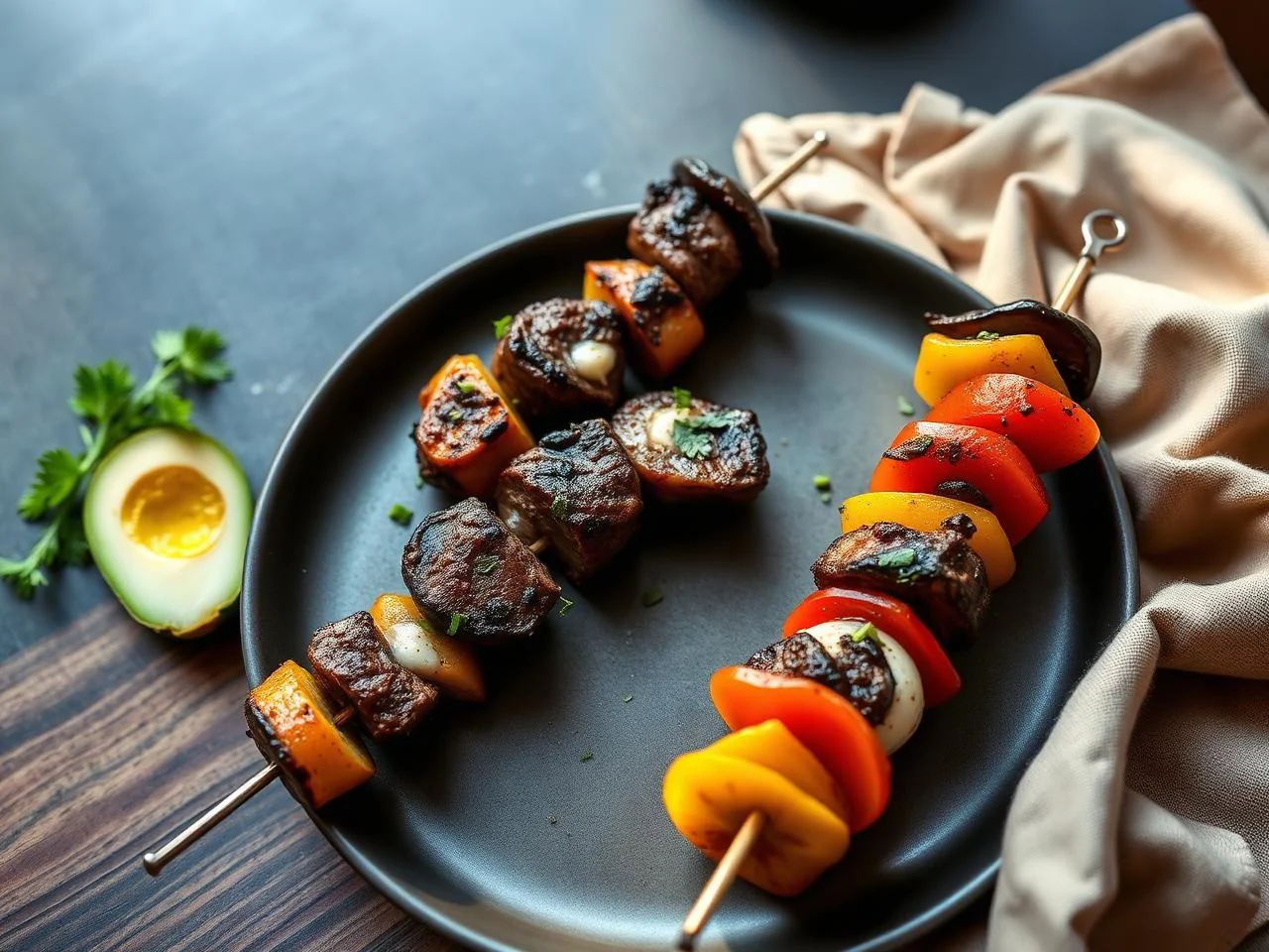 Beef And Vegetable Kabobs