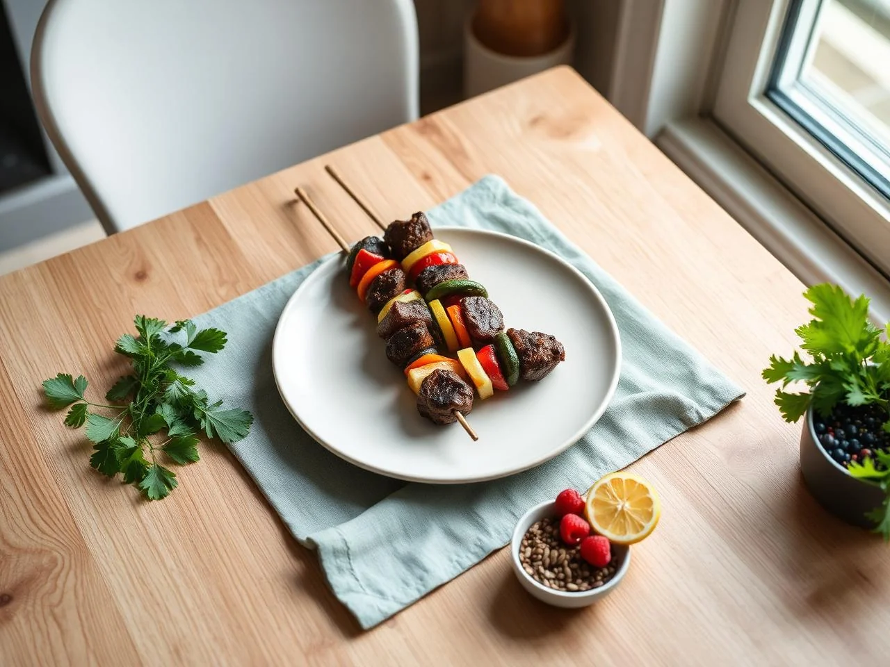 Beef And Vegetable Kabobs