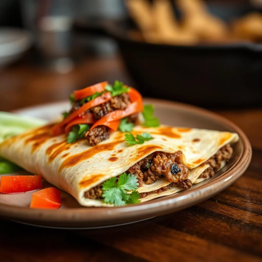 Beef And Vegetable Quesadillas
