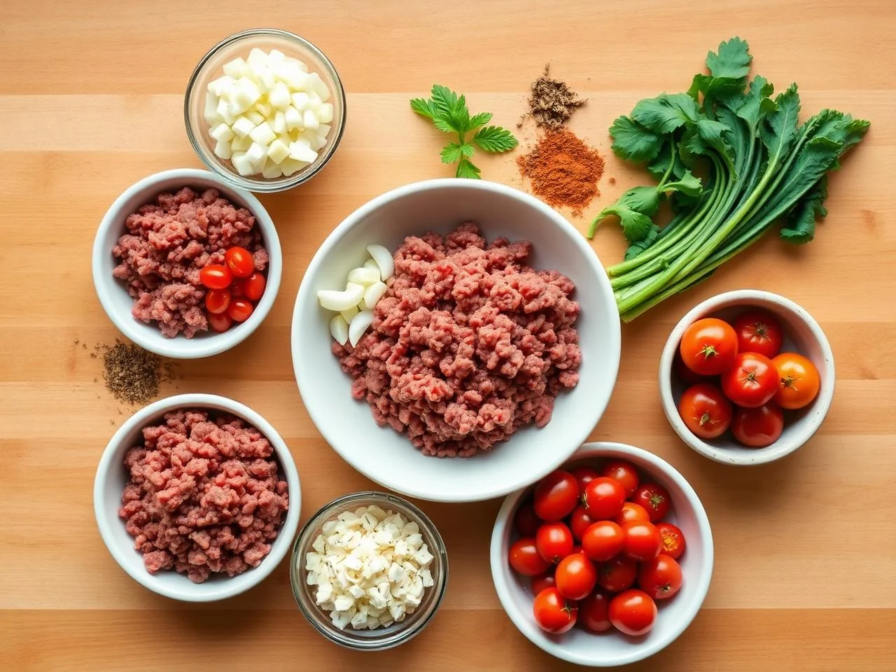 Ingredients for Beef And Vegetable Skillet
