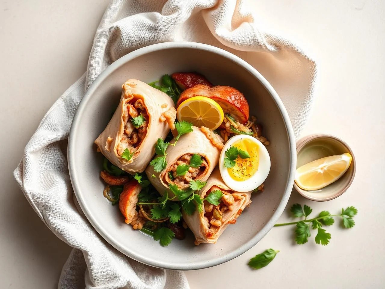 Beef And Vegetable Spring Rolls