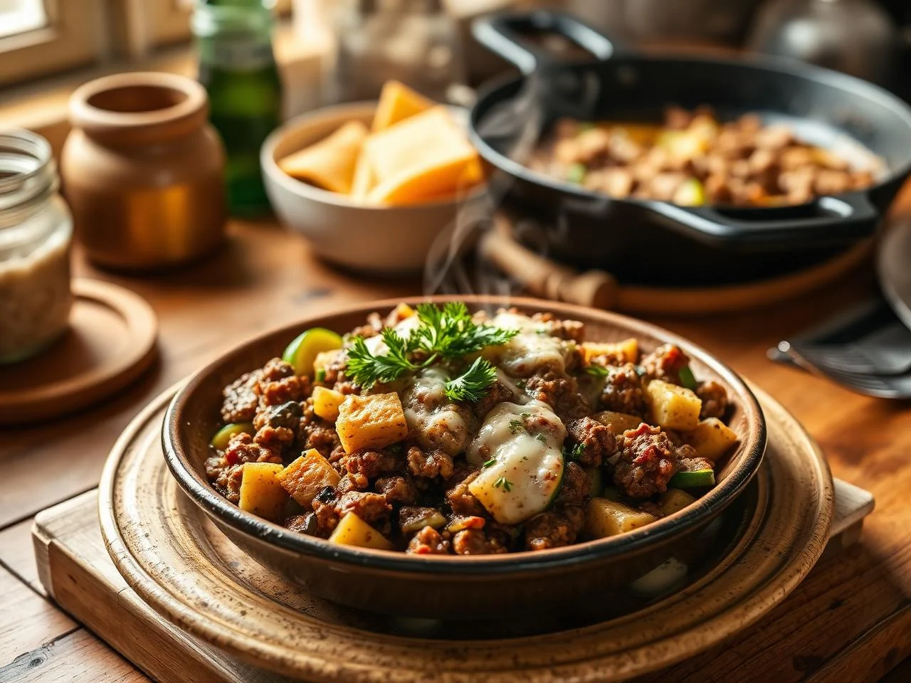 Beef And Zucchini Skillet