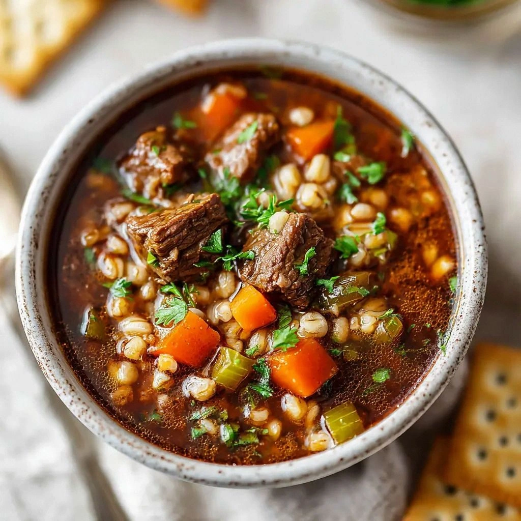 Beef Barley Vegetable Soup: Th