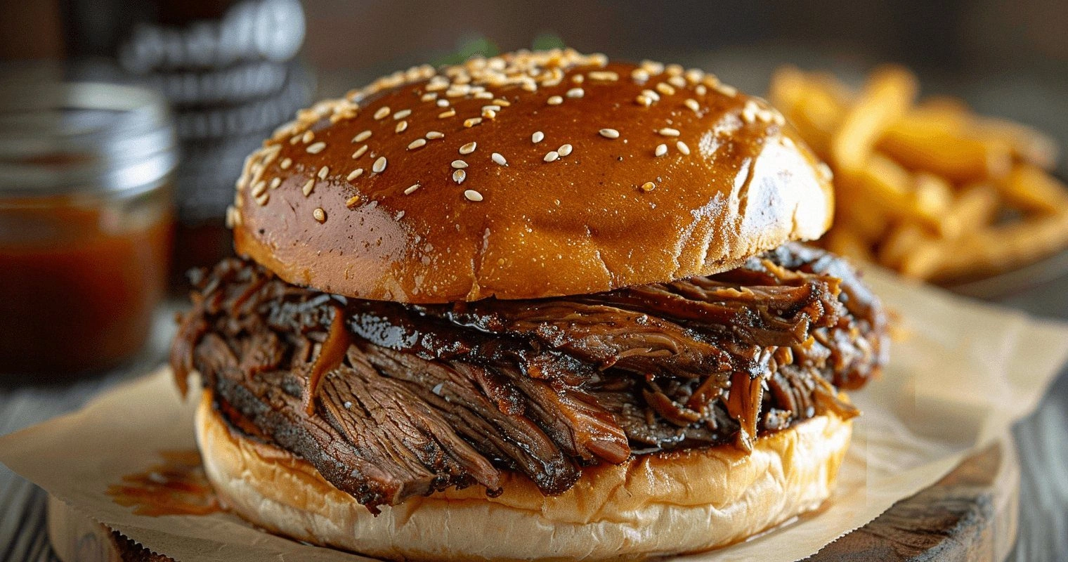Beef brisket sandwich
