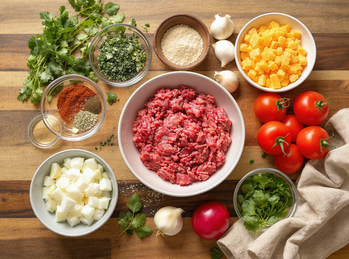 Ingredients for Beef Enchiladas