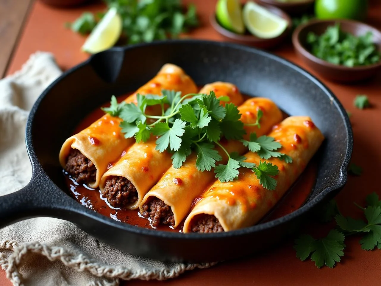 Beef Enchiladas Verde
