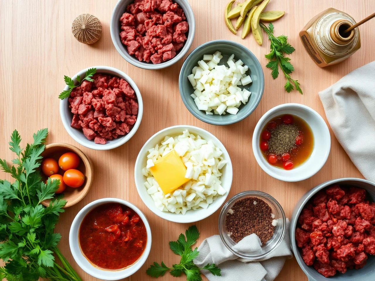 Ingredients for Beef Fajita Casserole